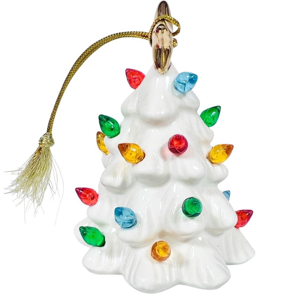 Lenox Treasured Traditions Porcelain Light Up Christmas Ceramic Tree Ornament